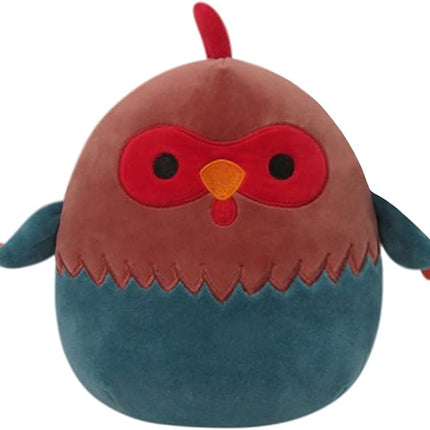 Squishmallows 8-Inch Reed Red and Blue Rooster - Little Ultrasoft Official Kelly Toy Plush