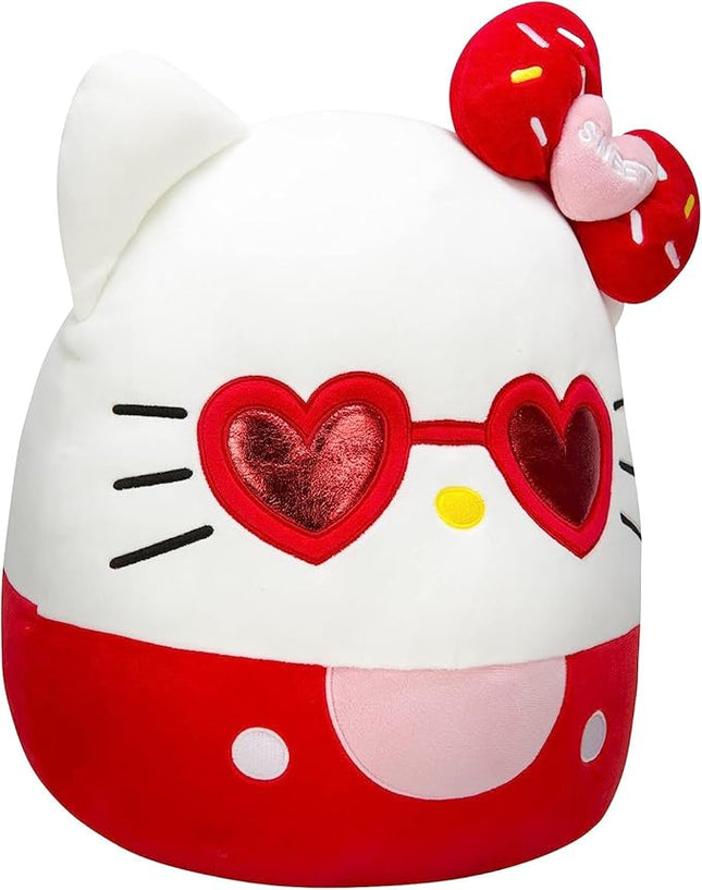 Squishmallows Hello Kitty with Red Glasses 14-Inch Plush - Sanrio Ultrasoft Stuffed Animal Large Plush Toy, Official Kellytoy Plush