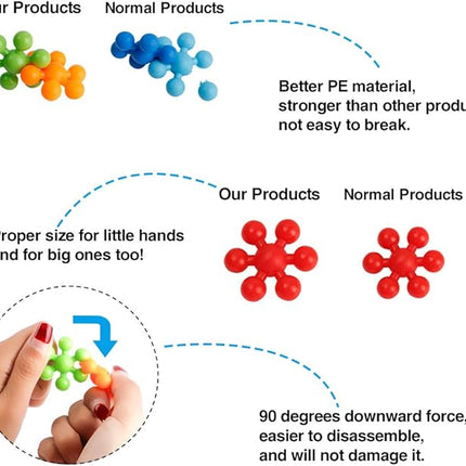 330 pcs Building Blocks, Educational Building Toys Stem Toys Building Discs Sets Interlocking Solid Plastic for Preschool Toddlers Girls and Boys by Winlip