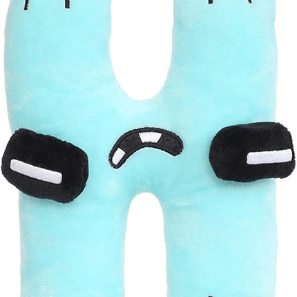 26-Letter Plush Toy Set (A-Z) - Cute Stuffed Plush Toys & Decorative Pillow, Educational Gift for Kids & Fun Home Decor (H)