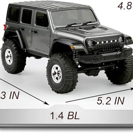 YIKESHU RC Rock Crawler RC Truck 4x4 RC Car Off Road 1/18 Scale Remote Control Truck Realistic 3 Speed Proportional Steering 370 Brushed Motor Upgrade Chassis Led Light Hobby Toy for Adult