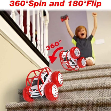 MaxTronic Amphibious Remote Control Car,Rechargeable RC Cars Toy 360° Flips Rotation Stunt Crawler 15KM/H 4WD All Terrain Outdoor Indoor Toy for Kids Boys Girls 3-12