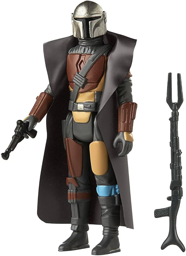 STAR WARS Retro Collection The Mandalorian Toy 3.75-Inch-Scale Collectible Action Figure with Accessories, Toys for Kids Ages 4 and Up