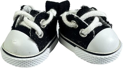 3pcs Doll Accessories Set Included Mini Glasses, Shoulder Bag and Canvas Shoes, Dress Up Accessories Replacement for 17cm Doll, Mini Costume Supplies for 6.7in Figures (Set of Brown)