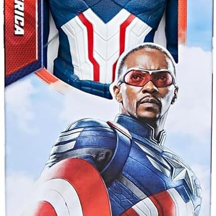 Marvel Studios Captain America Brave New World, Titan Hero Series, 12-Inch Captain America Action Figure, Super Hero Toys for Kids 4 and Up