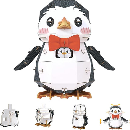 3D Puzzles for Kids Ages 8-13 – Eco-Friendly DIY Educational Toy for Boys and Girls,Creative Brain-Teaser Puzzles,Penguin Rompecabezas 3D, Ideal Birthday