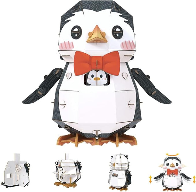 3D Puzzles for Kids Ages 8-13 – Eco-Friendly DIY Educational Toy for Boys and Girls,Creative Brain-Teaser Puzzles,Penguin Rompecabezas 3D, Ideal Birthday