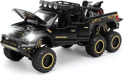 Toy Truck Pickup Model Car for Boys Age 3-8 Diecast Truck by F150 with Sound and Light for Kids, Pull Back Car Gift Toys for 4-7 Years Old