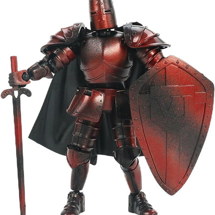 T13 Action Figure,Medieval Knight Action Figures,Dummy Lucky 13,3D Printed Robot Action Figure (Assembly Required)(Red)