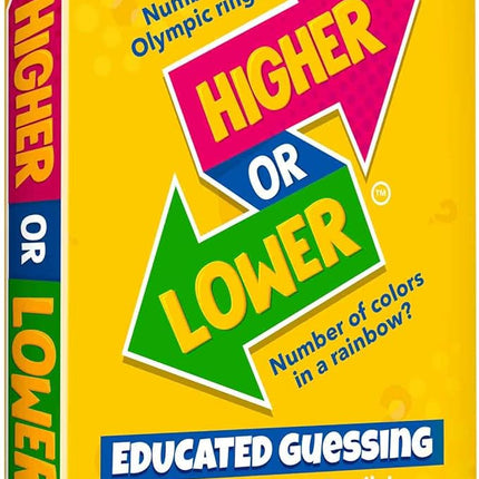 QUOKKA Trivia Board Games for Kids and Adults - Version V2.0 - Family Night Board Game 4xSet Higher or Lower Trivia Cards | Guess Fun Questions | 2 + Players - Challenge Your General Knowledge