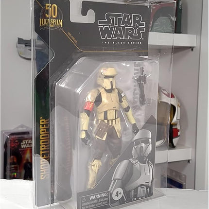 EVORETRO Action Figure Display Case for Star Wars 6-Inch Black Series – Carded Archive 50th PET Box Protector 0.40MM – Clear Plastic Protective Case – Pack of 10 – Keep Collectibles Mint