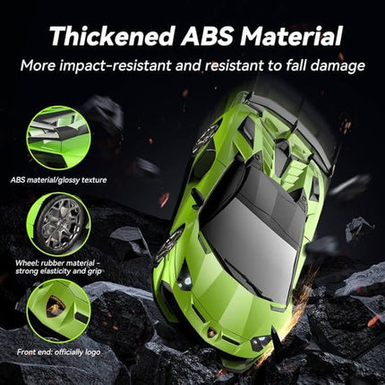 Remote Control Car for Lamborghini, Officially Licensed 1:16 Scale Lambo Hobby Rc Cars with Headlight, 2.4GHz Race Car Toys for Boy Girl 4-12 Years Old, 12Km/h, Birthday Gift