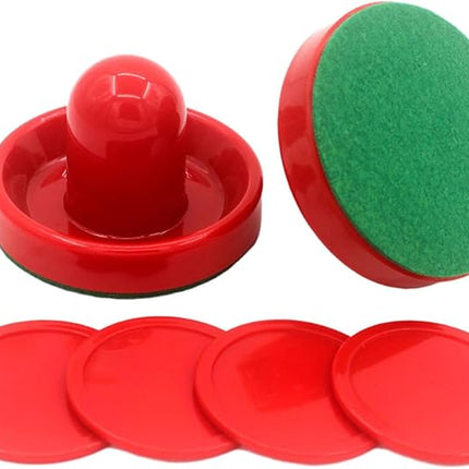 Generic Air Hockey Pushers and Air Hockey Pucks, Goal Handles Paddles for Adults and Kids Air Hockey Table Equipment for Game Tables