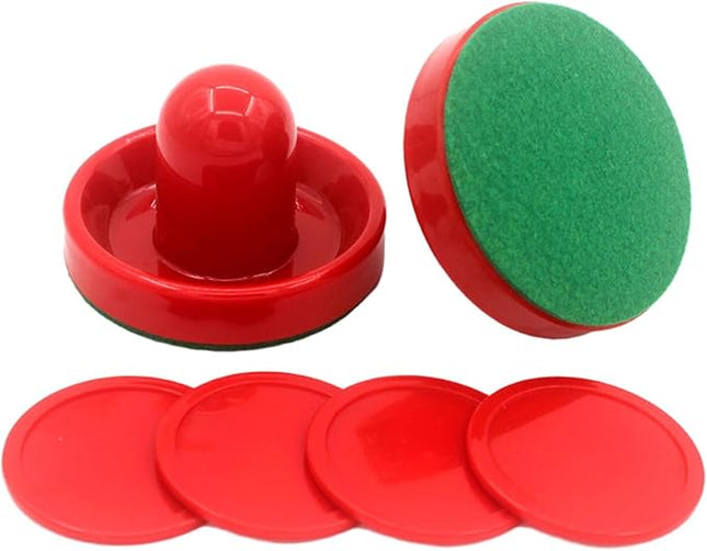 Generic Air Hockey Pushers and Air Hockey Pucks, Goal Handles Paddles for Adults and Kids Air Hockey Table Equipment for Game Tables