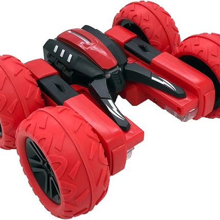 Threeking RC Stunt Car Remote Control Cars with Lights Rotating Double-Sided Driving Indoor Outdoor Toys Gifts Presents for 6 7 8 9 10 11 12 Year Old Kids Boys Girls