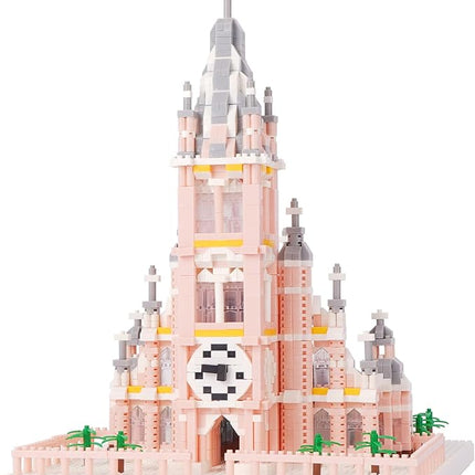 Micro Mini Building Blocks Pink Church Model Building Set Famous Architecture Model Building Kit