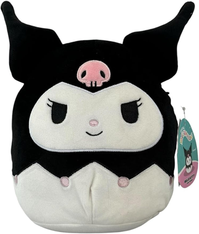 Squishmallows Official Kellytoy Sanrio Squad Squishy Stuffed Plush Toy Animal (Kuromi, 8 Inch)
