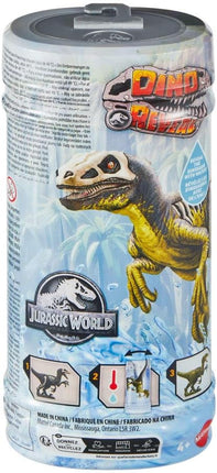 Mattel Jurassic World Dino Reveal Dinosaur Toys, Unpack Surprise & Warm Water Uncovers Full Decoration, 5 to 7 Inches, Species Vary