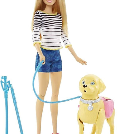 Barbie Walk and Potty Pup with Blonde Doll