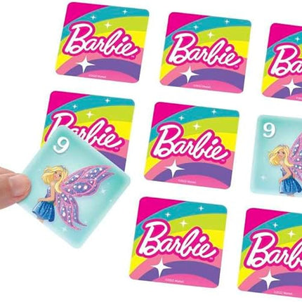 Mattel Games Barbie 5-in-1 Kids Games Set Decorated with Fashion Doll Graphics for Family & Game Nights, Parties & Travel