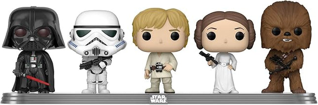 Funko Pop! Vinyl: Star Wars - Darth Vader, Stormtrooper, Luke Skywalker, Princess Leia and Chewbacca - 5 Pack (Shared Galactic Convention, Amazon Exclusive), Multicolor, 64122