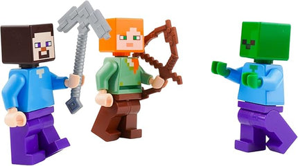 LEGO Minecraft Combo Pack - Steve, Alex, and Zombie Minifigures