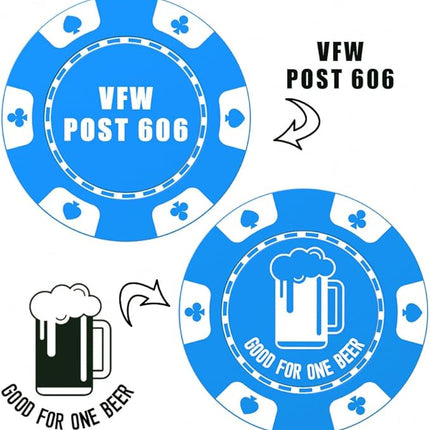 100 Custom Plastic Bar Tokens, Full-Color Print Your Photo and Text, Suitable for Party, Event Promotion, Business Card, Store Coupons, Card and Board Games