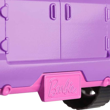 Barbie Off-Road Vehicle, Purple with Pink Seats and Rolling Wheels, 2 Seats, Gift for 3 to 7 Year Olds