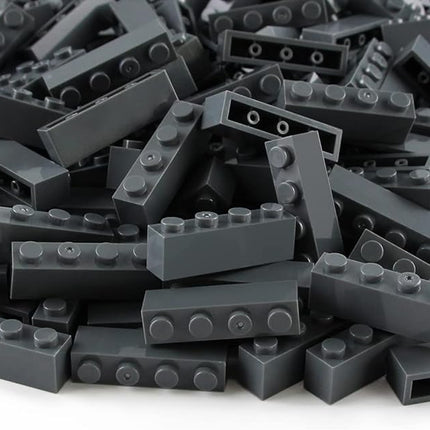 Feleph 360 Pieces 1x4 Bricks Dark Stone Gray Parts Building Creative Play Blocks Set Toy Accessories Compatible with 3010 3066 Major Brick Brands