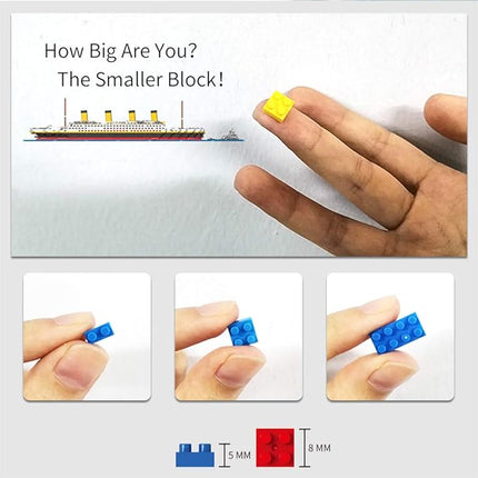 Titanic Architecture Set Micro Building Blocks Model Kit for Adults, Teens and Kids Age of 14+ 1872 Pieces