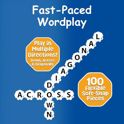 Word Strategy Game with Travel Bag, Word Puzzle for Adults, Family, and Kids, Fun Game for Ages 8+, 1-4 Players
