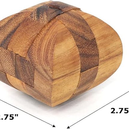 Ascher: 3D Wooden Puzzle Brain Teaser for Adults – Handcrafted Interlocking Logic Game – Unique STEM Gift & Desk Decor – Challenging Mental Puzzle by SiamMandalay