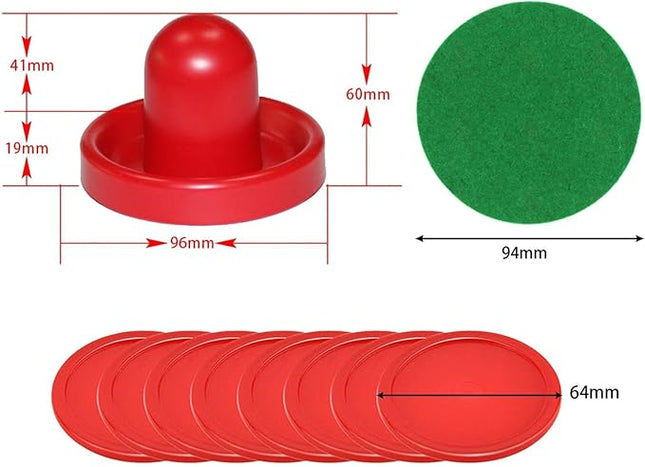 Generic Air Hockey Pushers and Air Hockey Pucks, Goal Handles Paddles for Adults and Kids Air Hockey Table Equipment for Game Tables