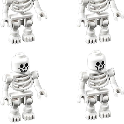 LEGO Pirates of The Caribbean Minifigure - Skeletons (4 Pack) with Halloween Stand