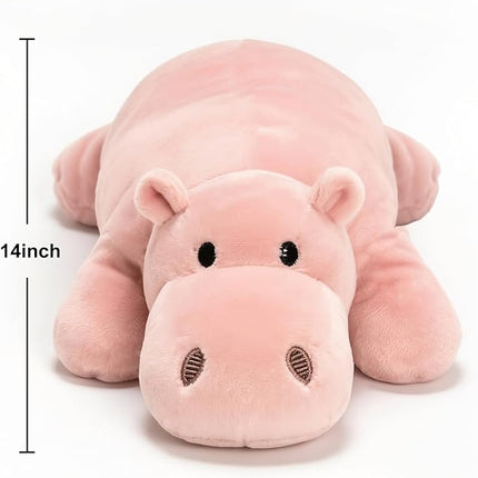 Pink Hippo Stuffed Animal – Cute Hippo Plush Toy for Kids & Adults – Birthday Surprise & Room Decor –A Cuddly Companion for Everyday hugs and Bedtime