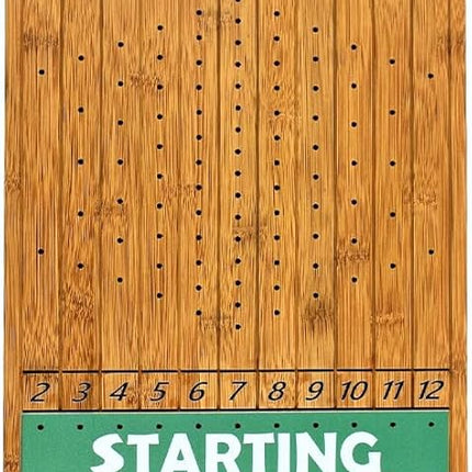 Metal Horse Race Board Game Set with Horse Racing Thick & Solid Wood Game Board(22"/Dark),11 Luxurious with 4 Antique(Gold,Silver,Red Cooper&Bronze) Metal Craft Horses, Dice&Cards (HR-F654)