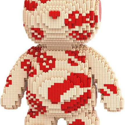 DAHONPA Animal Kiss Love Bear Micro Building Blocks Set with Storage Drawer (7220 Pieces), Gift for Adults and Kids