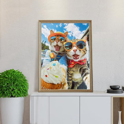 500 Pieces Jigsaw Puzzles for Adults and Teens and Kids Family Happy Gift Idea Cats Selfie (Cats' Selfie)