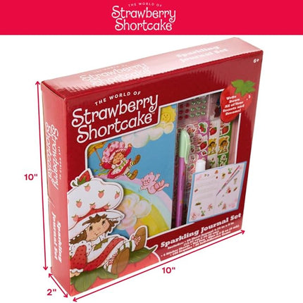Strawberry Shortcake Sparkle Journal Set for Kids, Journal Kit with Stickers and Gems