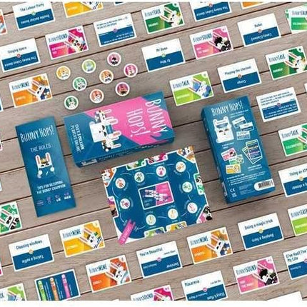 Bunny Hops! – Funny board game for family and friends, 4-16 players, guessing and mimes for adults and children, ages 10+, English edition