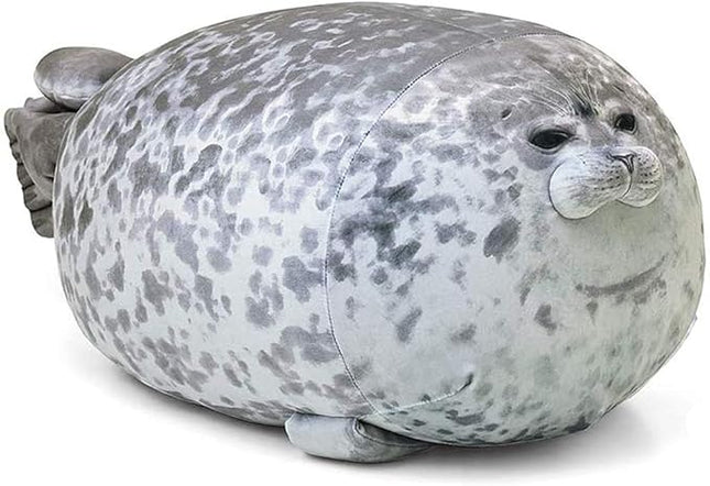 ETAOLINE Chubby Blob Seal Pillow Cute Seal Plush Toy Cotton Stuffed Animals (Large)