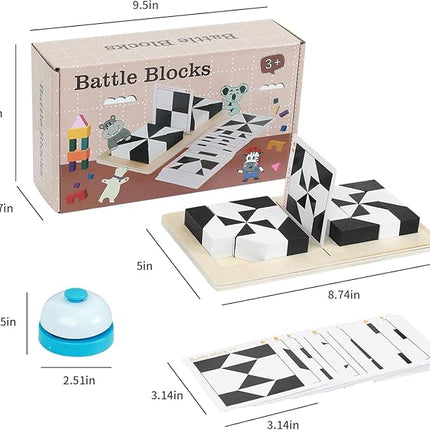 Brain Teaser Puzzles, Wooden Blocks Logic Game with 80 Challenges for Kids, Teens & Adults - IQ Test Mind Puzzle Toys, Perfect Birthday Gifts & Stocking Stuffers for Boys & Girls