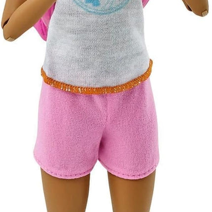 Barbie Self-Care Doll, Brunette Posable Hiking Doll with Puppy & Accessories Including Backpack Pet Carrier & Camera