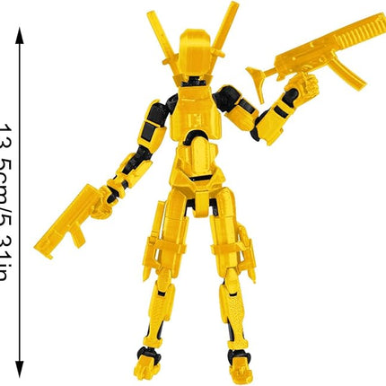 T13 Action Figure (Assembly Completed) Titan 13 Dummy 13 Action Figure Robot 13 Figure 3D Printed Articulated Multi-Jointed Movable Robot Model (2 Pack-G)