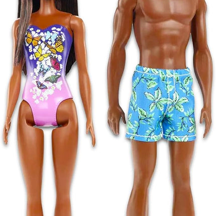 Barbie and Ken Doll Set for Kids - Bundle with Beach Barbie Doll and Ken Doll for Girls Plus Stickers | Barbie and Ken Beach Doll Pack