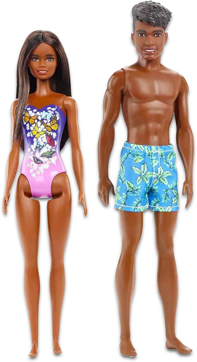Barbie and Ken Doll Set for Kids - Bundle with Beach Barbie Doll and Ken Doll for Girls Plus Stickers | Barbie and Ken Beach Doll Pack