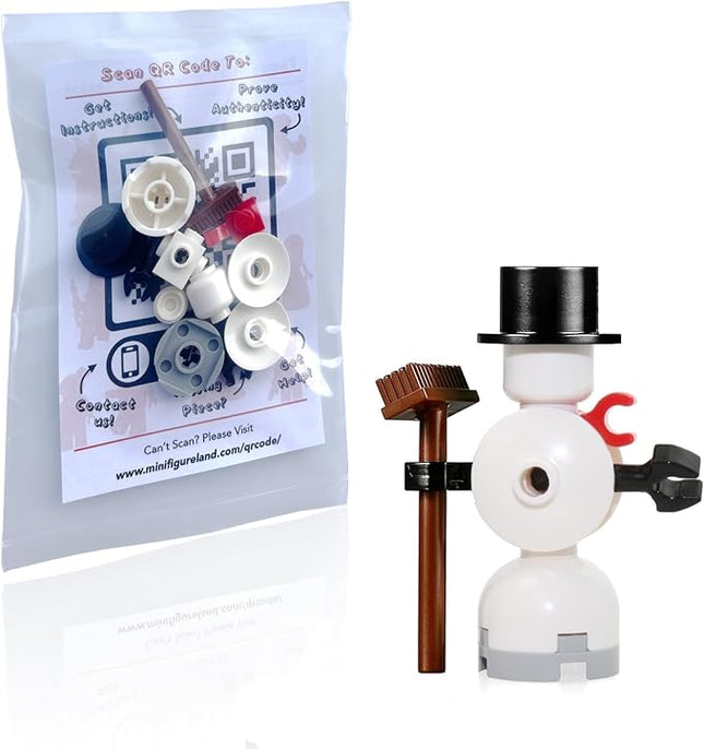 LEGO Holiday Minifigure - Little Snowman with Broom & Top Hat - Very Cute