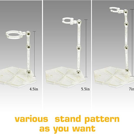 DDUNG Action Figure Stand, Versatile and Sturdy Display Holder Base ,for 6-8 inch Models, Compatible with Mafex Figma, Gundam 1/44 Toys, Marvel, Star Wars Figures and More(2 Pcs)