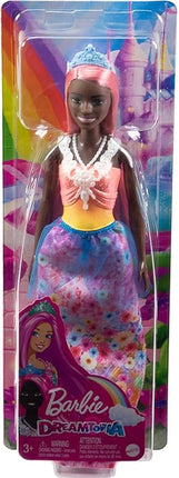Barbie Dreamtopia Royal Fashion Doll with Light-Pink Hair & Sparkly Bodice Wearing Removable Skirt, Shoes & Headband Accessory