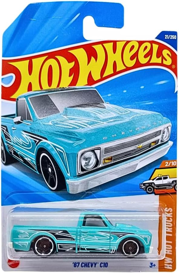 Hot Wheels 67 Chevy C10 Teal, HW Hot Trucks 2/10